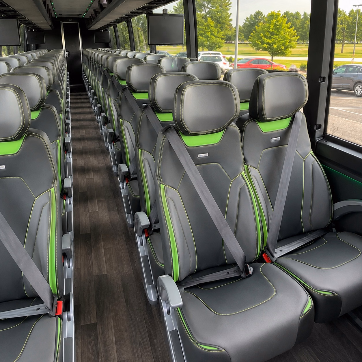fort collins charter bus rental interior